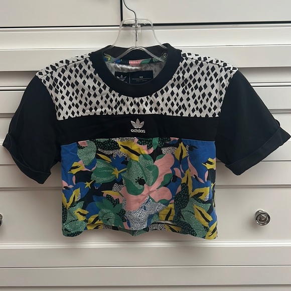 Adidas Originals x HER Studio London Floral Cropped Cotton Top - Picture 2 of 4